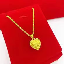 Gold Heart Necklace for Women