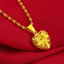 Gold Heart Necklace for Women