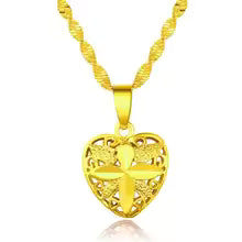 Gold Heart Necklace for Women