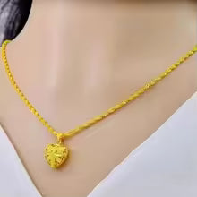 Gold Heart Necklace for Women